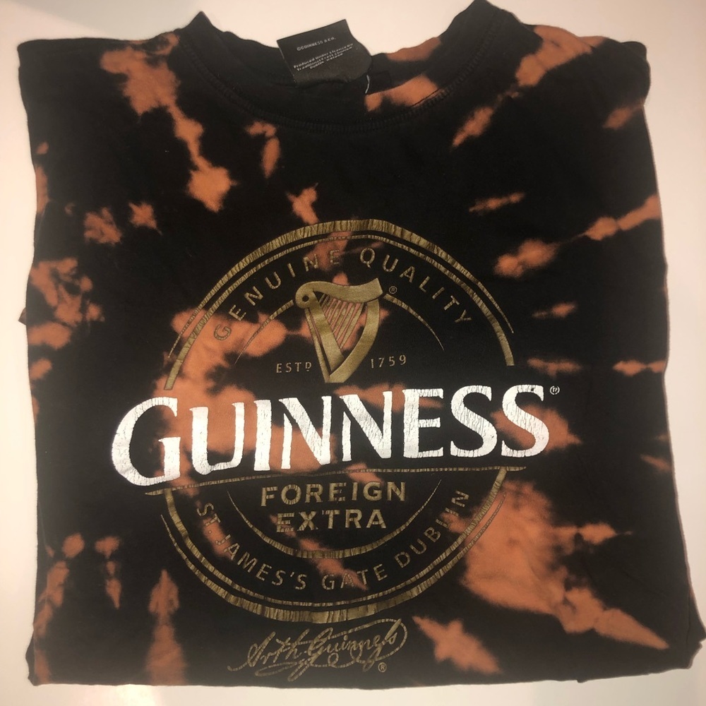 Guinness bleach dye tee